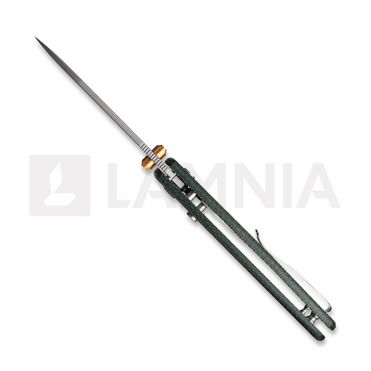 N&oacute;ż składany Vosteed Raccoon 2.0 Top Liner Lock - S/W Drop - Micarta, zielona