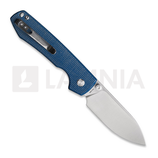 Vosteed Raccoon 2.0 Top Liner Lock - Satin Drop - Micarta sulankstomas peilis, mėlyna