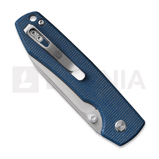 Vosteed Raccoon 2.0 Top Liner Lock - Satin Drop - Micarta sulankstomas peilis, mėlyna