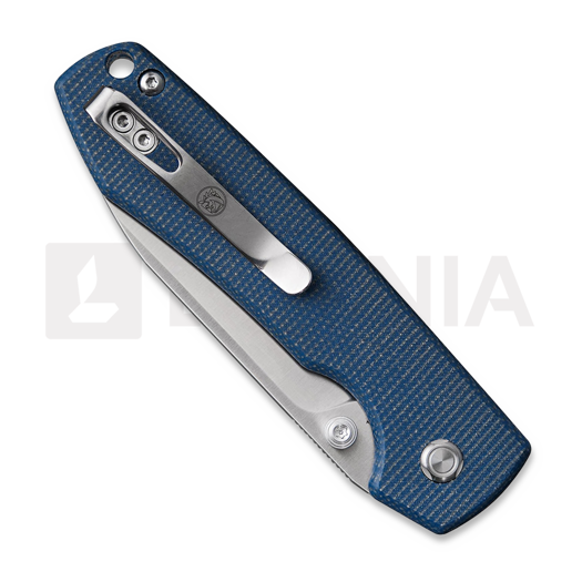 Coltello pieghevole Vosteed Raccoon 2.0 Top Liner Lock - Satin Drop - Micarta, blu