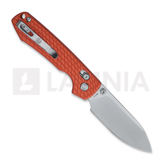 Coltello pieghevole Vosteed Raccoon Crossbar - Aluminium Orange - Satin Drop