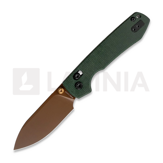 Складний ніж Vosteed Raccoon Crossbar - Copper Dune Drop - Micarta, зелений