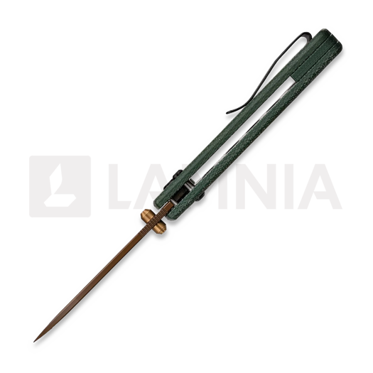 Vosteed Raccoon Crossbar - Copper Dune Drop - Micarta sklopivi nož, zelena