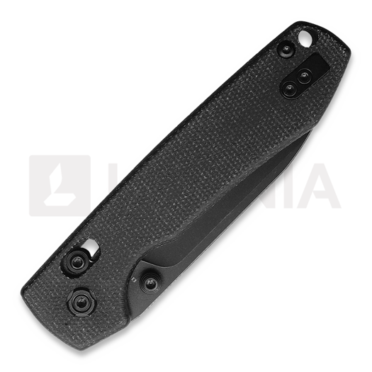 Vosteed Raccoon Crossbar - Micarta Black - B/W Drop sulankstomas peilis
