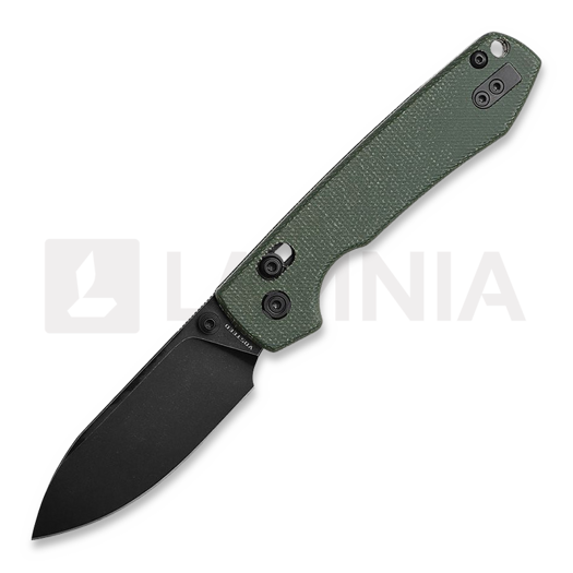 Vosteed Raccoon Crossbar - Micarta Green - B/W Drop 접이식 나이프