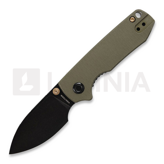 Vosteed Raccoon Cub - G10 Olive - B/W Drop foldekniv
