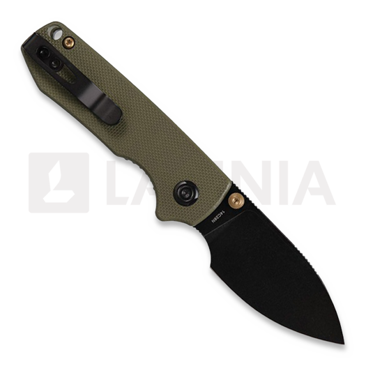 Vosteed Raccoon Cub - G10 Olive - B/W Drop folding knife