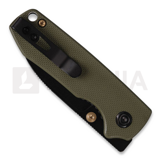 Vosteed Raccoon Cub - G10 Olive - B/W Drop folding knife