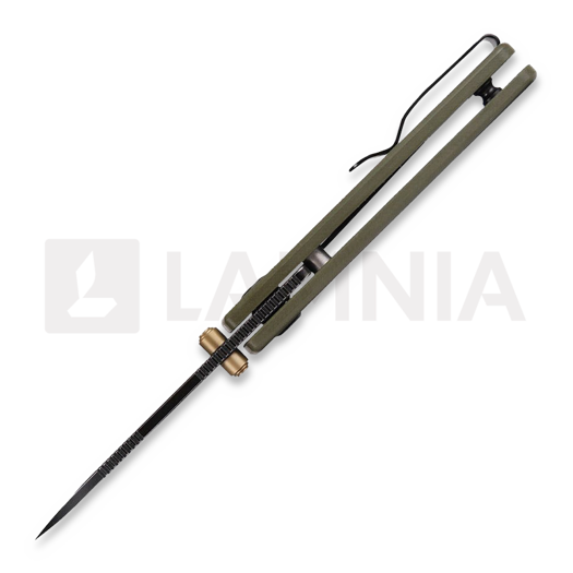 Vosteed Raccoon Cub - G10 Olive - B/W Drop folding knife