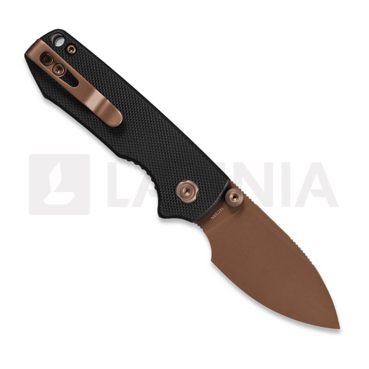 Vosteed Raccoon Cub - G10 Black - Copper Dune Drop folding knife