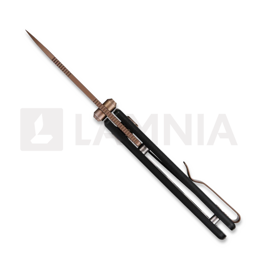 Vosteed Raccoon Cub - G10 Black - Copper Dune Drop folding knife