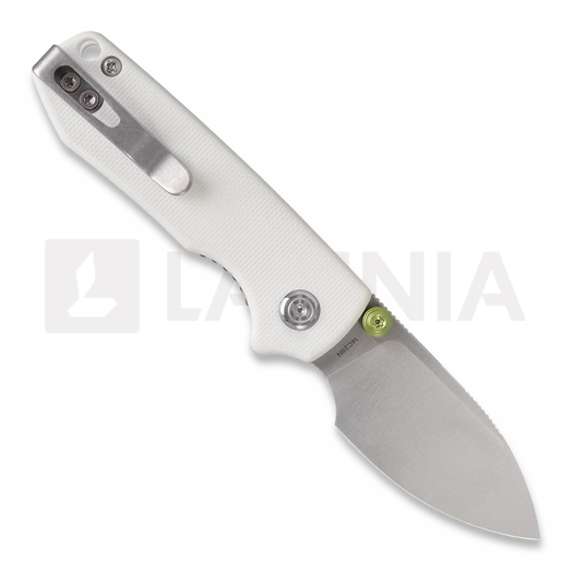 Vosteed Raccoon Cub - G10 White - Satin Drop folding knife