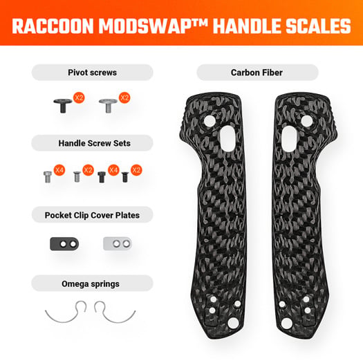 Handle scales Vosteed Raccoon ModSwap™ Handle Scales