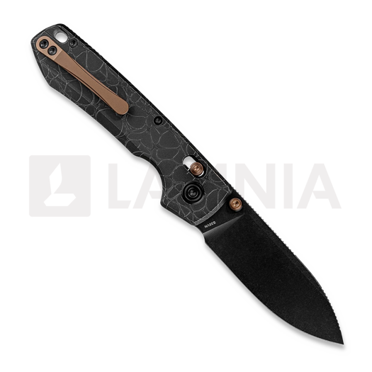 Navalha Vosteed Raccoon TiSlim Crossbar - Blackwash - Titanium, Acid Wash Black