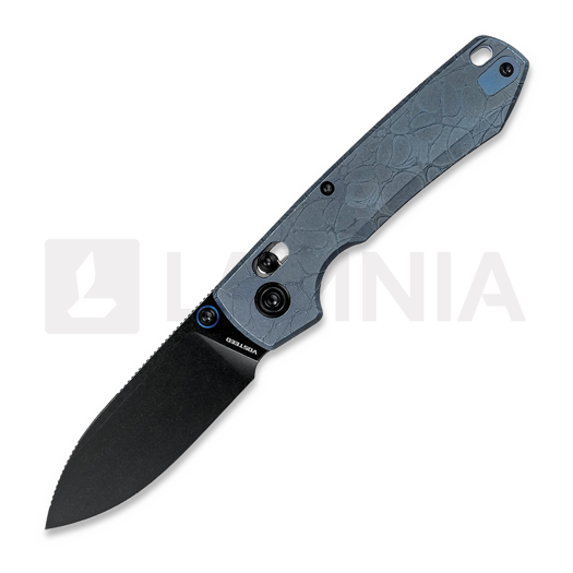 Nóż składany Vosteed Raccoon TiSlim Crossbar - Blackwash - Titanium, Acid Wash Blue