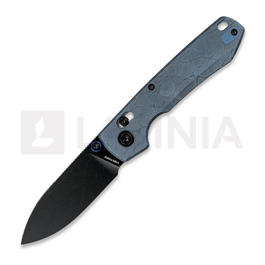 Vosteed Raccoon TiSlim Crossbar - Blackwash - Titanium összecsukható kés, Acid Wash Blue