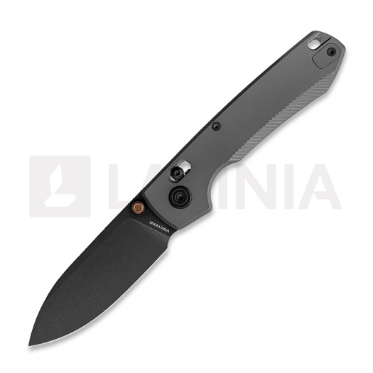 Vosteed Raccoon TiSlim Crossbar - Blackwash - Titanium fällkniv, Dim Gray
