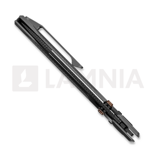 Coltello pieghevole Vosteed Raccoon TiSlim Crossbar - Blackwash - Titanium, Dim Gray