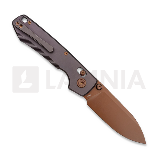 Vosteed Raccoon TiSlim Crossbar - Copper Dune Drop - Titanium kääntöveitsi, Dark Reddish Purple