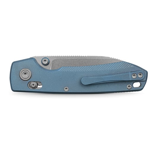 Vosteed Raccoon TiSlim Crossbar - Stonewash - Titanium Taschenmesser, blau