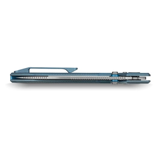 Vosteed Raccoon TiSlim Crossbar - Stonewash - Titanium sulankstomas peilis, mėlyna