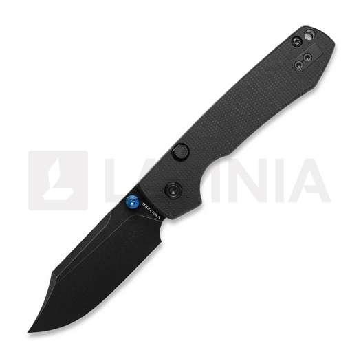Navaja Vosteed Raccoon Top Liner Lock - B/W Bowie - Micarta, negro