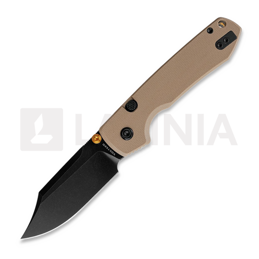 Vosteed Raccoon Top Liner Lock - Blackwash - G10 sulankstomas peilis, ruda