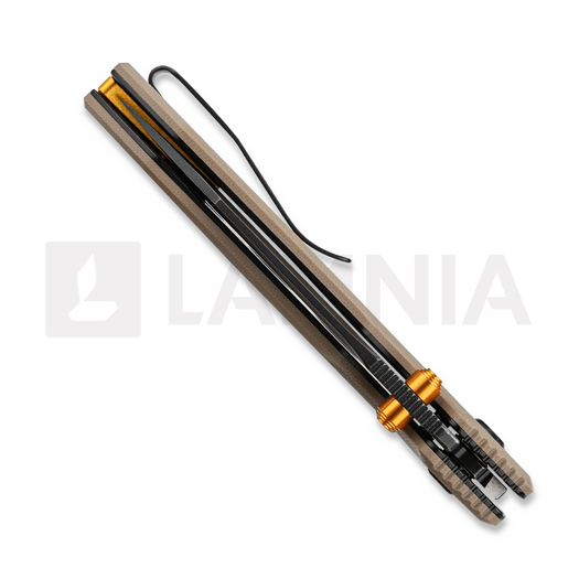 Vosteed Raccoon Top Liner Lock - Blackwash - G10 sulankstomas peilis, ruda