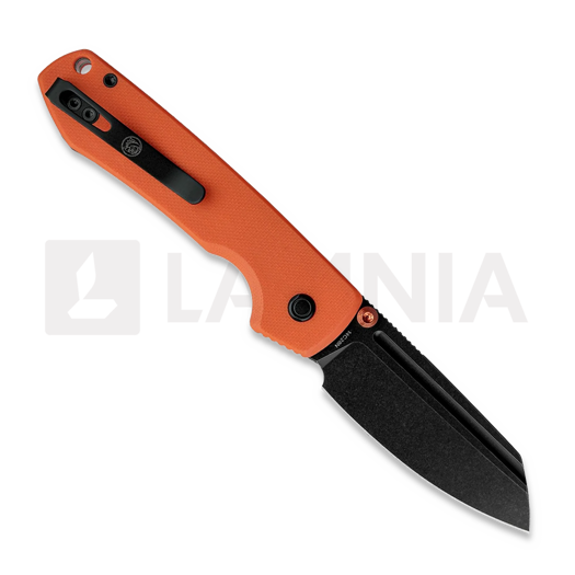 Vosteed Raccoon Top Liner Lock - Blackwash Sheepsfoot - G10 Taschenmesser, orange