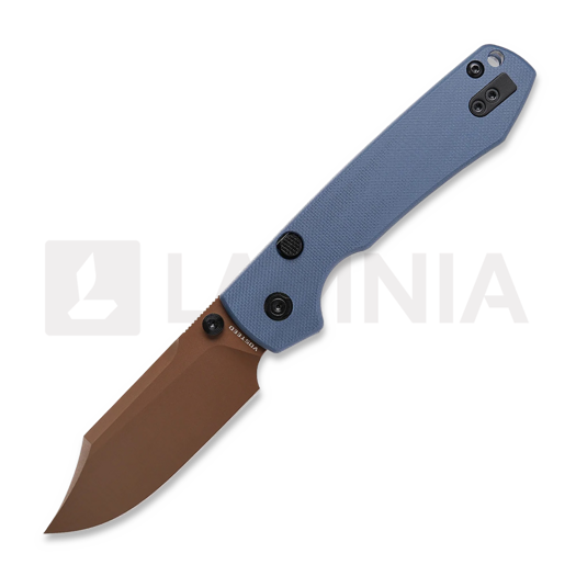Vosteed Raccoon Top Liner Lock - Copper Dune Bowie - G10 folding knife, blue