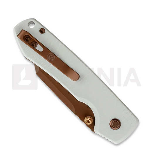 Vosteed Raccoon Top Liner Lock - Copper Dune Bowie - G10 sklopivi nož, bijela