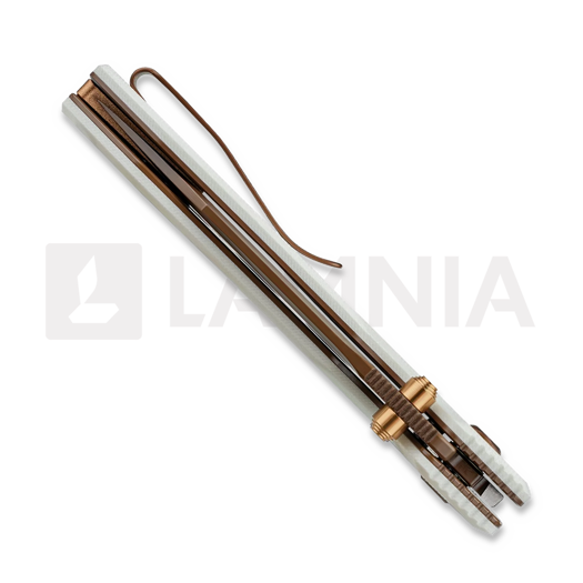 Vosteed Raccoon Top Liner Lock - Copper Dune Bowie - G10 sklopivi nož, bijela