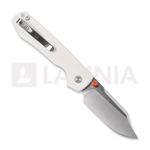 Couteau pliant Vosteed Raccoon Top Liner Lock - Satin Bowie - G10, blanc