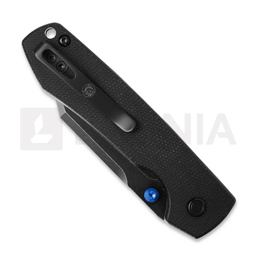 Vosteed Raccoon Top Liner Lock - B/W Bowie - Micarta folding knife, black