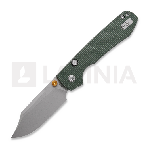 Zavírací nůž Vosteed Raccoon Top Liner Lock - S/W Bowie - Micarta, zelená