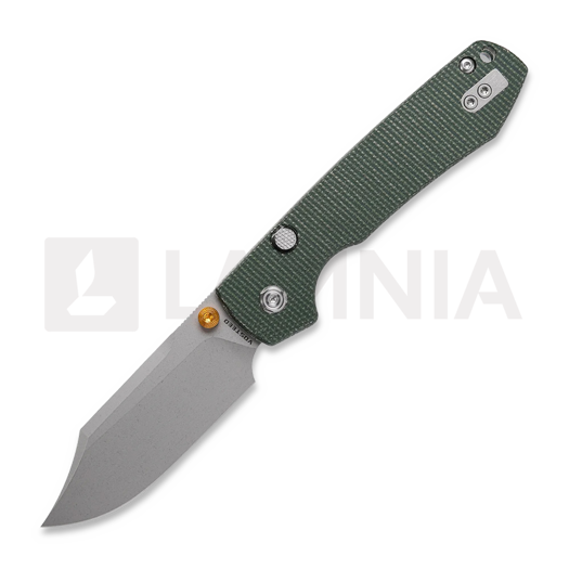 Vosteed Raccoon Top Liner Lock - S/W Bowie - Micarta fällkniv, grön