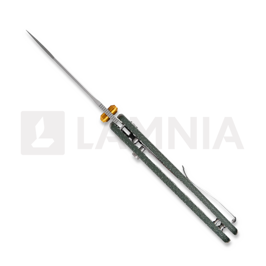 Сгъваем нож Vosteed Raccoon Top Liner Lock - S/W Bowie - Micarta, зелен