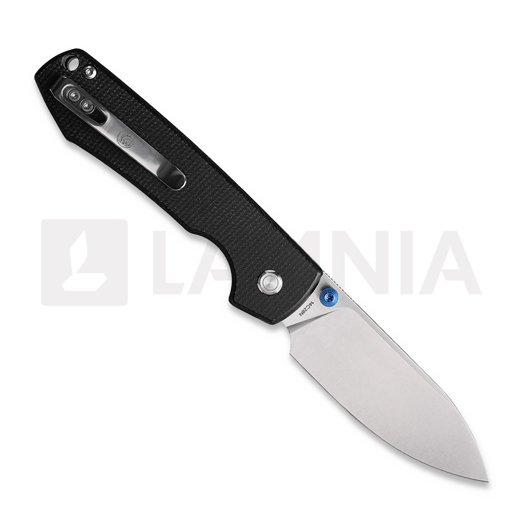 Skladací nôž Vosteed Raccoon Top Liner Lock - Satin Drop - Micarta, čierna