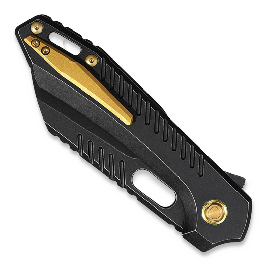 Vosteed RSKAOS Top Linerlock - Titanium B/W - Black Sheepsfoot sulankstomas peilis