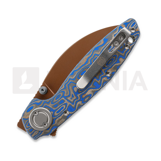 Vosteed Shilin Cutter - Copper Dune - Micarta sulankstomas peilis, Blue Ocean