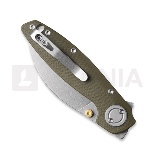 Vosteed Shilin Cutter - Stonewash - G10 k&auml;&auml;nt&ouml;veitsi, oliivinvihre&auml;