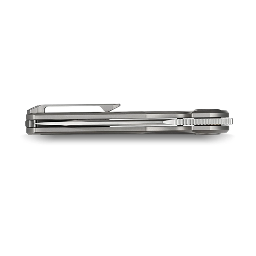 Vosteed Thunderbird V - Dual Satin & Bead Blast - Titanium 접이식 나이프, 회색