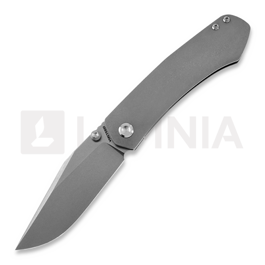 Vosteed Vallhund - Stonewash - Titanium foldekniv, grå