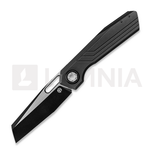 Navalha Vosteed Xeno - Blackwash + Satin - Titanium, preto