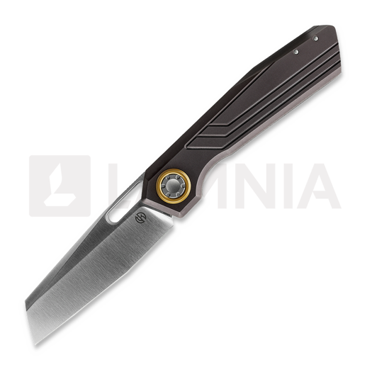 Vosteed Xeno - Satin - Titanium foldekniv, Dark Reddish Purple