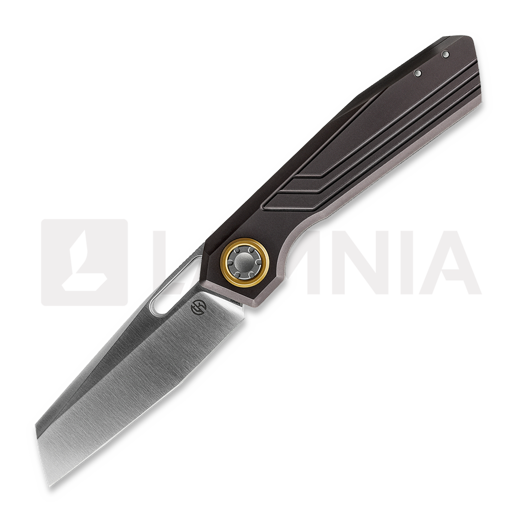 Vosteed Xeno - Satin - Titanium 折り畳みナイフ, Dark Reddish Purple