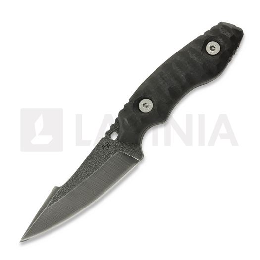 Wander Tactical Barracuda knife, Raw finish, black handle