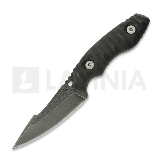 Wander Tactical Barracuda knife, Raw finish, black handle