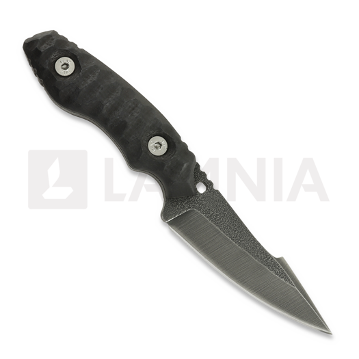 Wander Tactical Barracuda veitsi, Raw finish, black handle