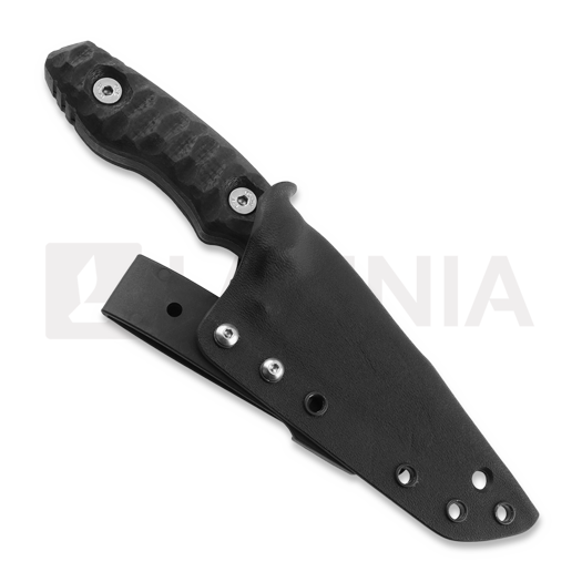Wander Tactical Barracuda veitsi, Raw finish, black handle